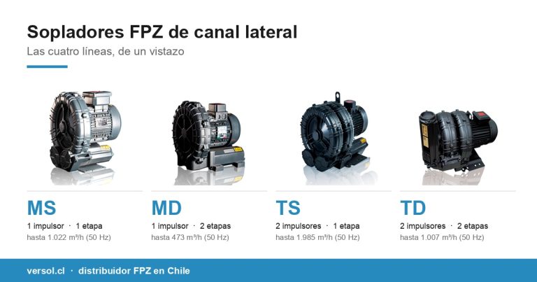 Sopladores FPZ: cómo elegir entre las líneas MS, MD, TS y TD